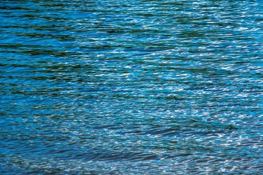 Water ripple texture background. Wavy water surface during sunset, golden light reflecting in the water.