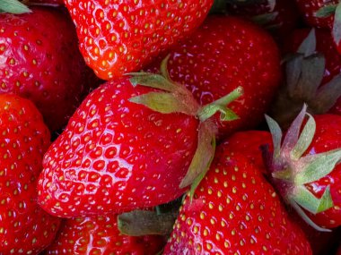 Çilekli. Taze organik böğürtlen Yakın plan. Meyve arkaplanı. Sağlıklı yeme kavramı.