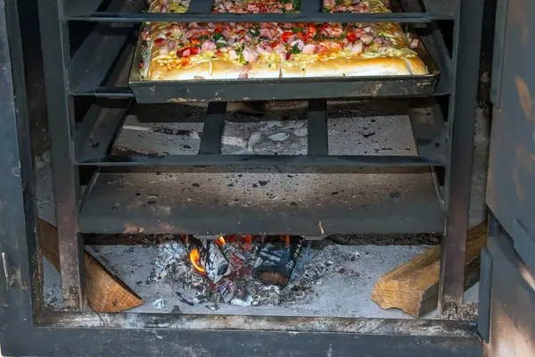 stock image Traditional Slovak pie podpecnik. Made at festivals.