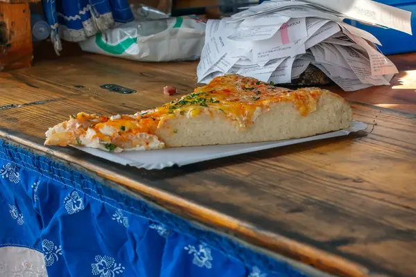 stock image Nitra, Slovakia - 05.25.2024: Traditional Slovak pie podpecnik. Made at festivals.