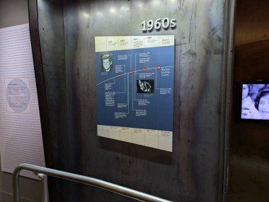 Las Vegas, Nevada, ABD - 08.04.2024: Ulusal Atom Test Müzesi. Müze sergileri.