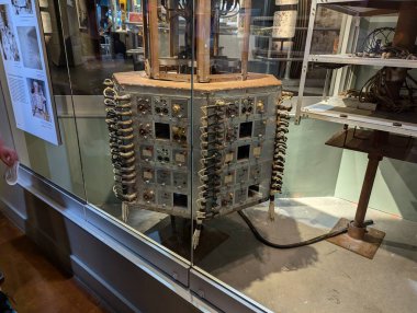 Las Vegas, Nevada, ABD - 08.04.2024: Ulusal Atom Test Müzesi. Müze sergileri.