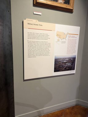 Las Vegas, Nevada, ABD - 08.04.2024: Ulusal Atom Test Müzesi. Müze sergileri.