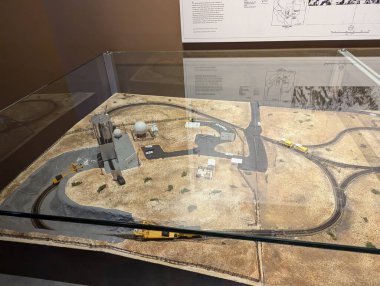 Las Vegas, Nevada, ABD - 08.04.2024: Ulusal Atom Test Müzesi. Müze sergileri.