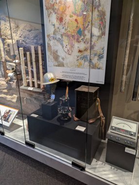 Las Vegas, Nevada, ABD - 08.04.2024: Ulusal Atom Test Müzesi. Müze sergileri.