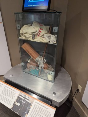 Las Vegas, Nevada, ABD - 08.04.2024: Ulusal Atom Test Müzesi. Müze sergileri.