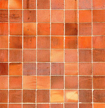 Turuncu tonlarda seramik fayanslar. Arkaplan veya doku.