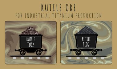 Rutile 'nin tasviri. TİTANİM 'İN SÜRÜNCÜ ÜRETİMİ ORE.