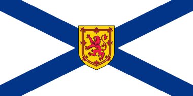Nova Scotia 'nın resmi bayrağı. Kanada Eyaleti. Görüntü.