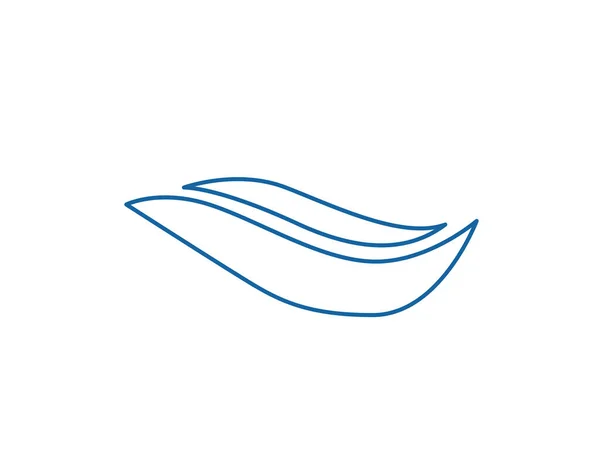 Wave Fundo Vetor Logotipo Modelo Ícone Água Mar Abstrato Ondas — Vetor de Stock
