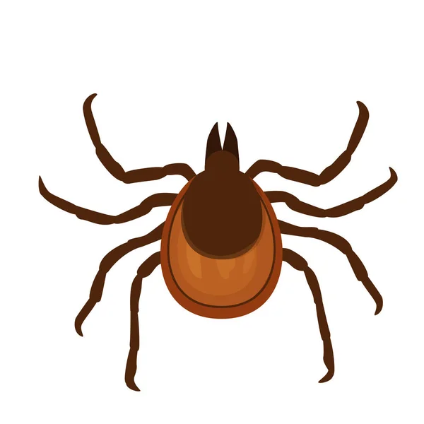 Marque Ilustración Vector Insecto Estilo Plano Simple Aislado Sobre Fondo — Archivo Imágenes Vectoriales