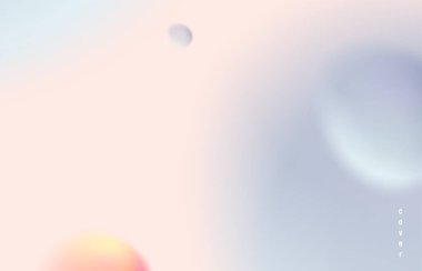 Soyut gradyan vektör arkaplanı. Pastel renkte 3D dalgalı sıvı şekilli minimal desenli pankart. Kapak, broşür, yaratıcı broşür için modern grafik tasarımı.