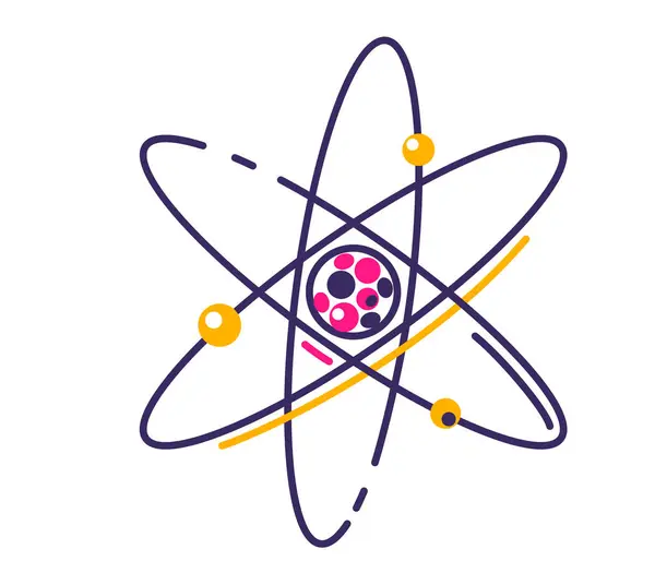 Atom Nuclear Pictogram Vector Illustration Isolated White Background — Stock Vector