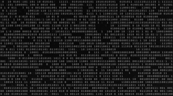 Black and white binary code background
