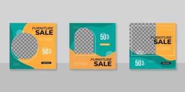 Minimalist Mobilya Sosyal medya şablon tasarımı