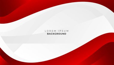 Beyaz arkaplan vektöründe kırmızı eğri