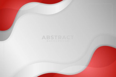 Kırmızı dalgalı kopyalama alanı olan beyaz arkaplan