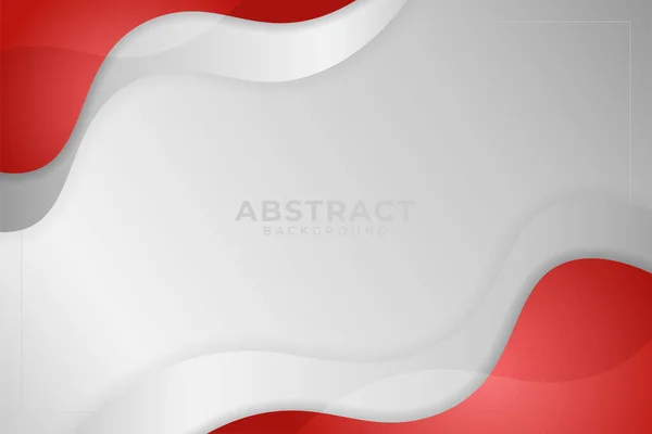 Weißer Hintergrund Mit Rotem Wellenförmigen Kopierraum — Stockvektor