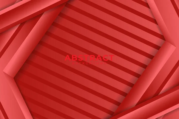 Rojo Abstracto Geometría Vector Fondo — Vector de stock