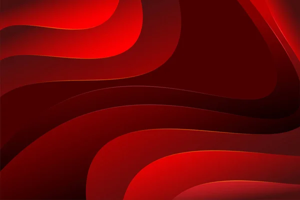 Papier Stil Welligen Roten Hintergrund — Stockvektor