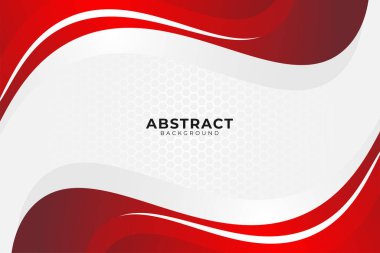 Beyaz arkaplan vektöründe kırmızı eğri