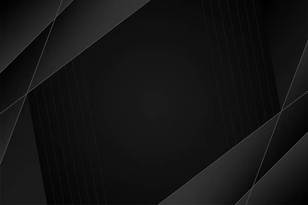 Fond Vectoriel Abstrait Dynamique Noir Profond Foncé Avec Des Lignes — Image vectorielle