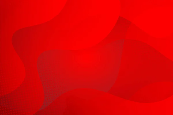 Abstrakter Roter Wellenhintergrund Mit Halbtonpunkten — Stockvektor