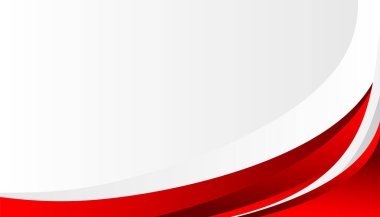 Beyaz arkaplan vektöründe kırmızı eğri