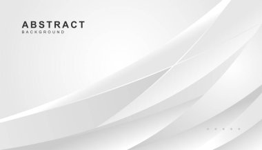 Soyut beyaz ve gri arka plan. Dinamik şekiller bileşimi