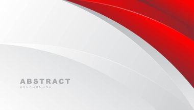 Beyaz arkaplan vektöründe kırmızı eğri