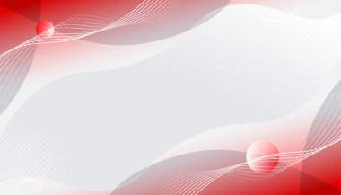 Beyaz arkaplan vektöründe kırmızı eğri