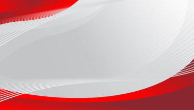 Beyaz arkaplan vektöründe kırmızı eğri