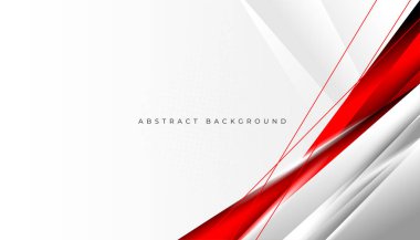 Beyaz arkaplan vektöründe kırmızı eğri