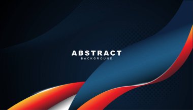 Karanlık Soyut Dalgalı Arkaplan Tasarımı