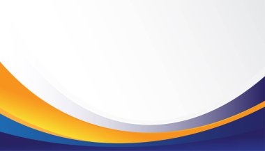 Güzel mavi ve turuncu dalga akış arkaplan vektörü