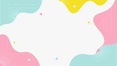 Soyut şekilli Memphis geometrik arkaplanı