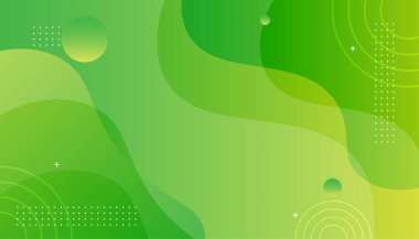 Gradyan yeşil soyut geometrik arkaplan