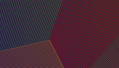 Canlı Renklerde Soyut Geometrik Çizgiler