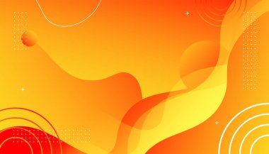 Soyut sarı ve turuncu sıvı şekilli modern arkaplan