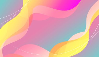 Renkli Soyut Dalgalar Grafik Tasarımı