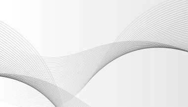 Soyut dalgalı çizgiler desen dekoratif şablon