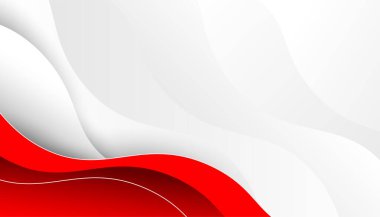 Soyut Dalgalı Kırmızı ve Beyaz Arkaplan Grafiği