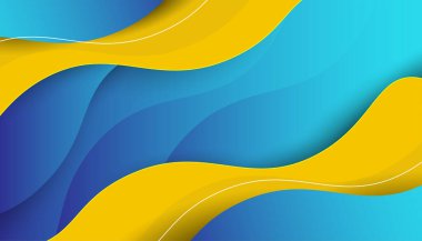 Soyut Mavi ve Sarı Dalga Tasarımı