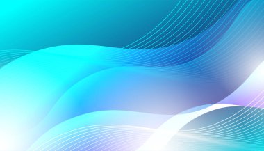 Mavi ve Aqua 'da Soyut Dalga Deseni