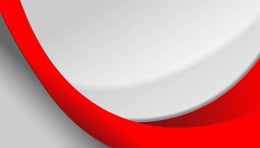 Beyaz arkaplan vektöründe kırmızı eğri