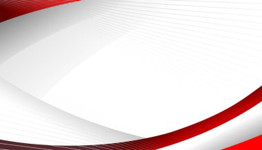 Beyaz arkaplan vektöründe kırmızı eğri