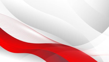 Dalgalı çizgileri olan soyut Kırmızı ve Beyaz Grafik Arkaplanı