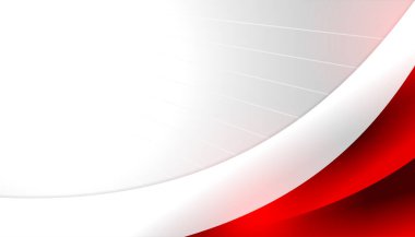 Abstract Red and White Curved Background