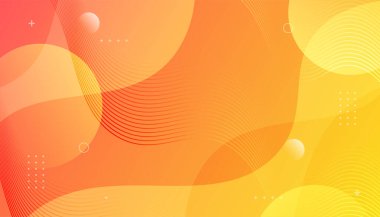 Turuncu Soyut Arkaplan. Sıvı Şekiller. Gradyan Şekiller. Vektör İllüstrasyonu.