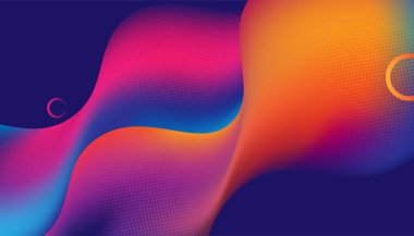 Mavi ve Pembe Soyut Akışkan Dalgalar